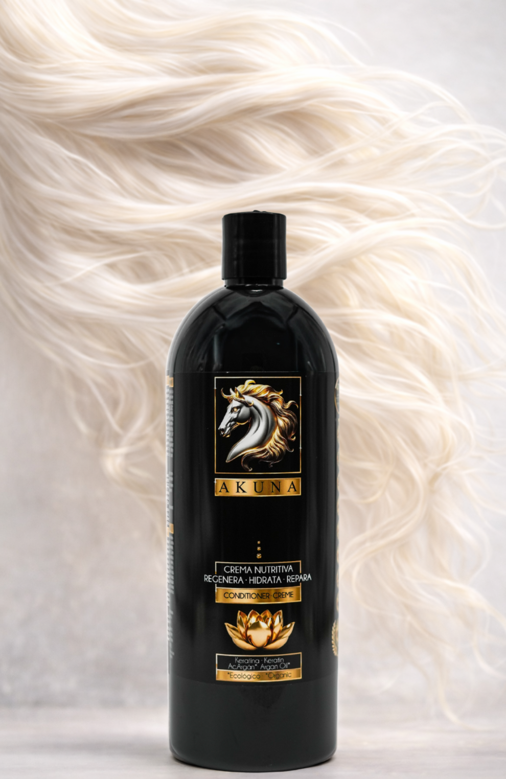 Crème assouplissante pour chevaux à la kératine et à l'argan 1L