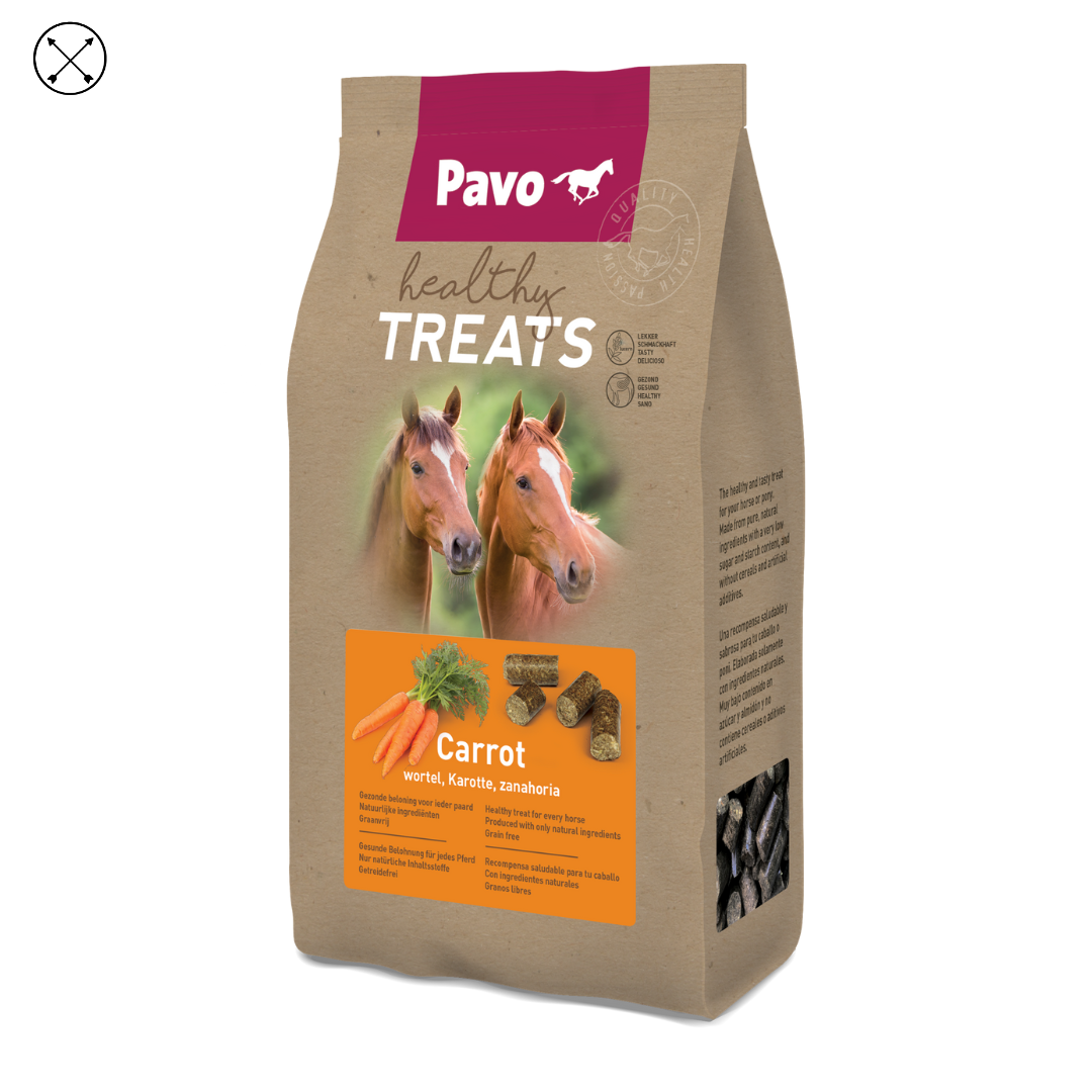 Pavo Healthy Treats carrot – golosinas saludables para caballos sin cereales ni azúcares añadidos