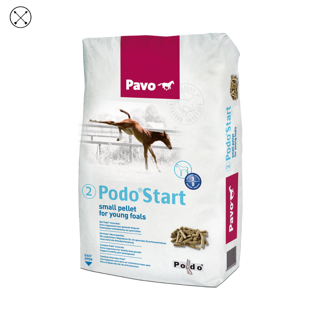 Pavo PodoStart – pienso equilibrado para potros jóvenes en fase de crecimiento desde los 6 meses