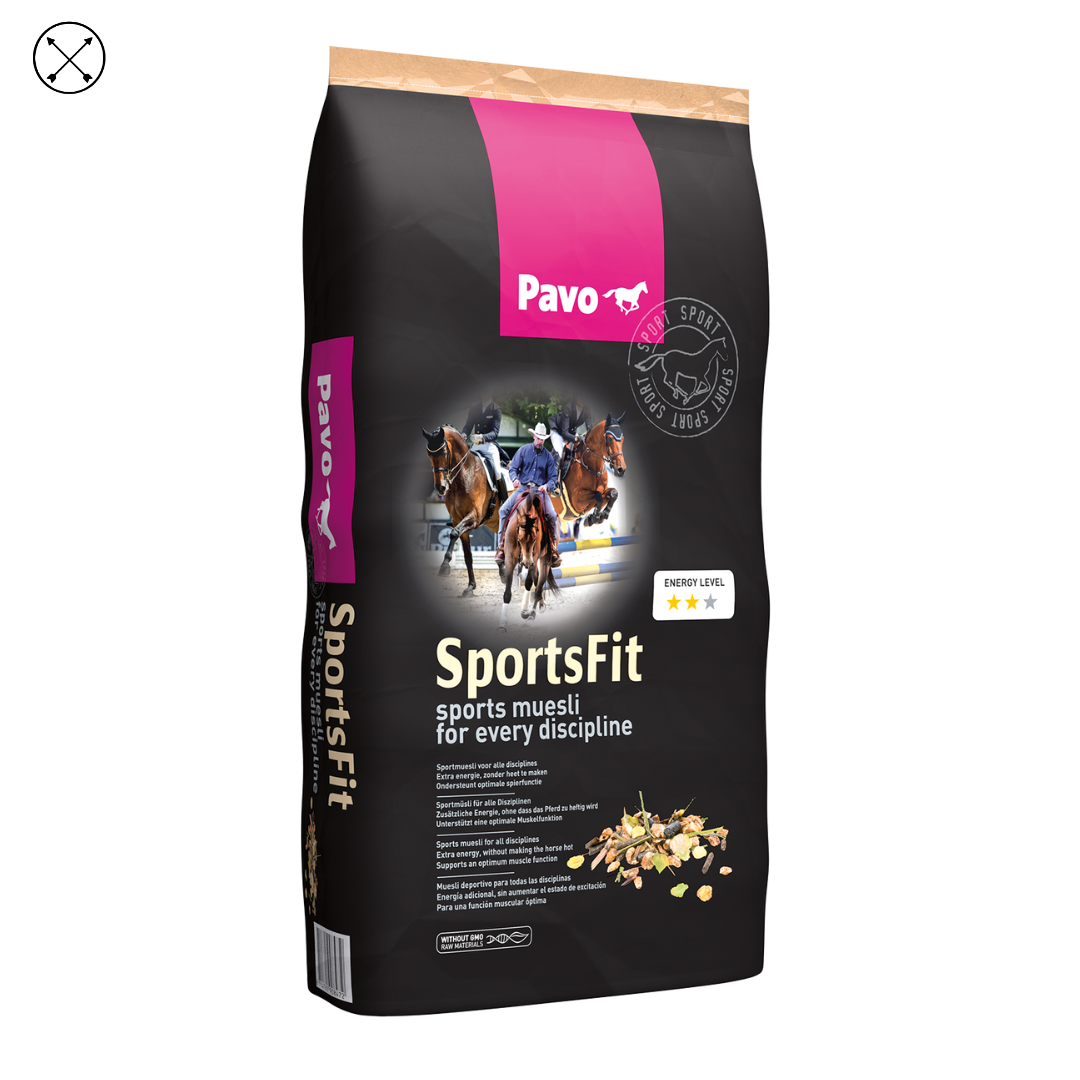 Pavo SportFit – pienso equilibrado para caballos deportivos con energía moderada y sin avena