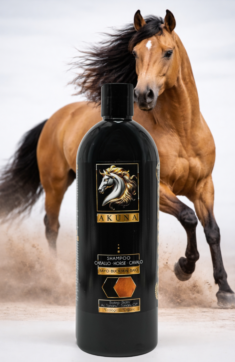 Shampoing pour chevaux Bais et Dorés 1L