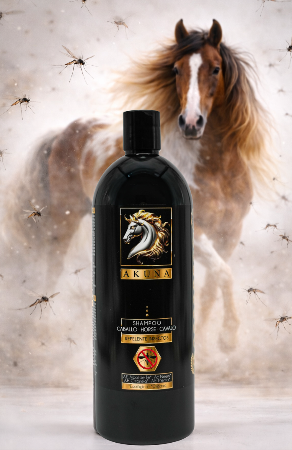 Champú Repelente Insectos para Caballos Natural