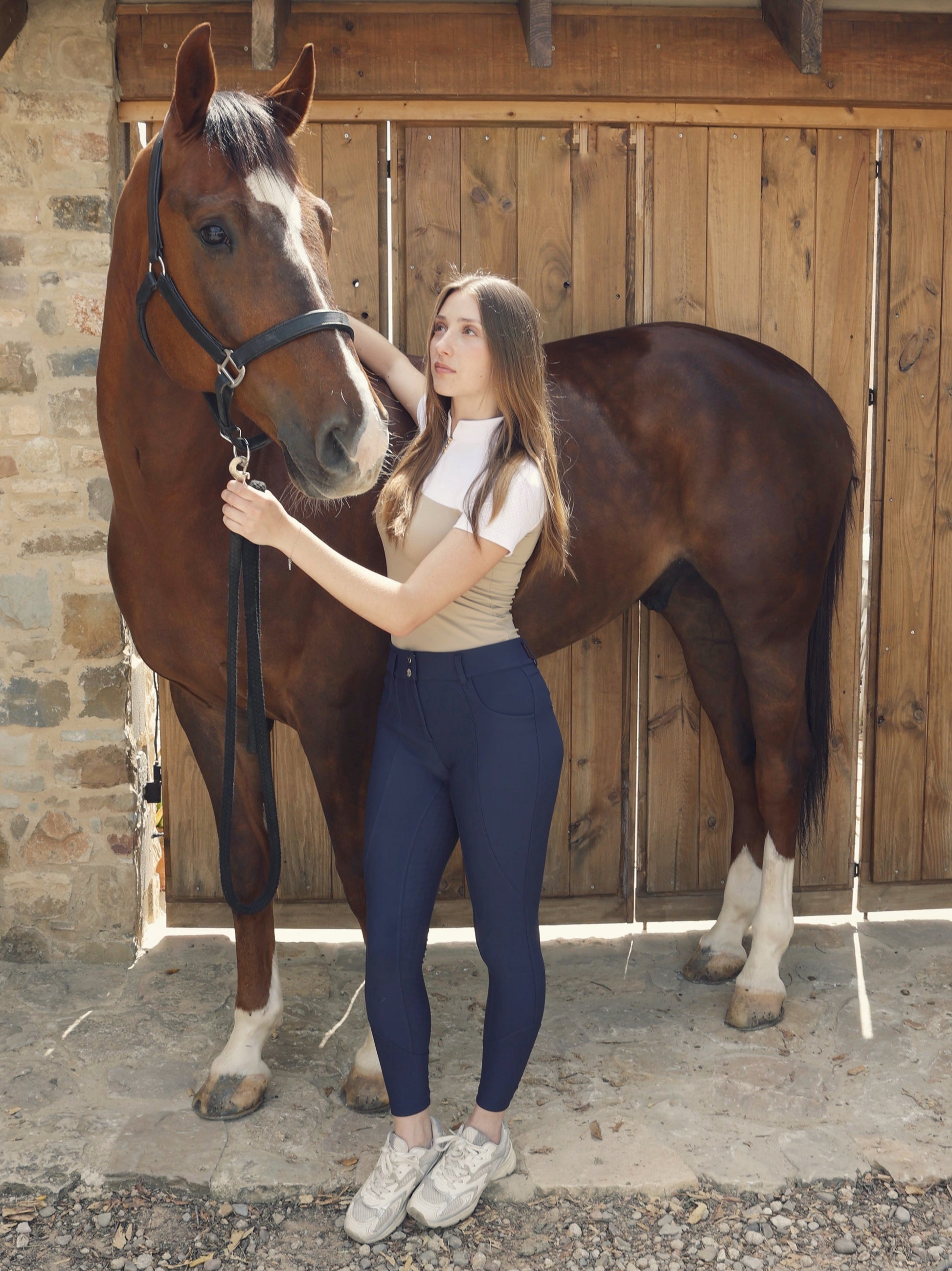 PANTALON MUJER AZUL EQUITACION