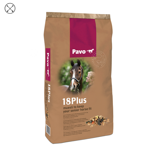 Pavo 18Plus – pienso para caballos mayores con alta digestibilidad y soporte para el sistema inmunitario