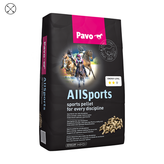 Pavo AllSports – pienso completo con energía sostenida para caballos de alto rendimiento y entrenamiento intenso