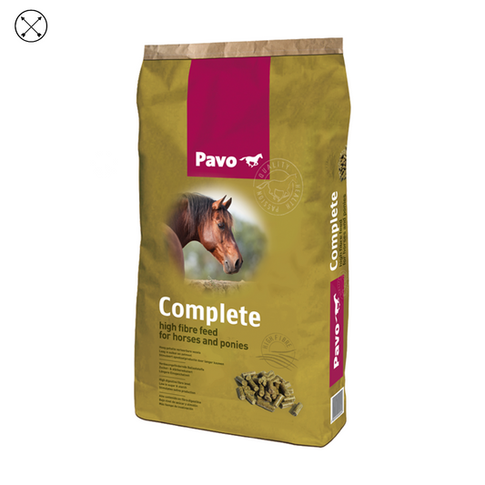 Pavo Complete – pienso todo en uno con fibra larga, vitaminas y minerales para caballos con poco acceso a forraje