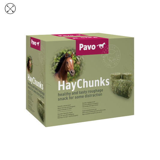 Pavo HayChunks – forraje prensado natural para caballos, ideal como sustituto del heno