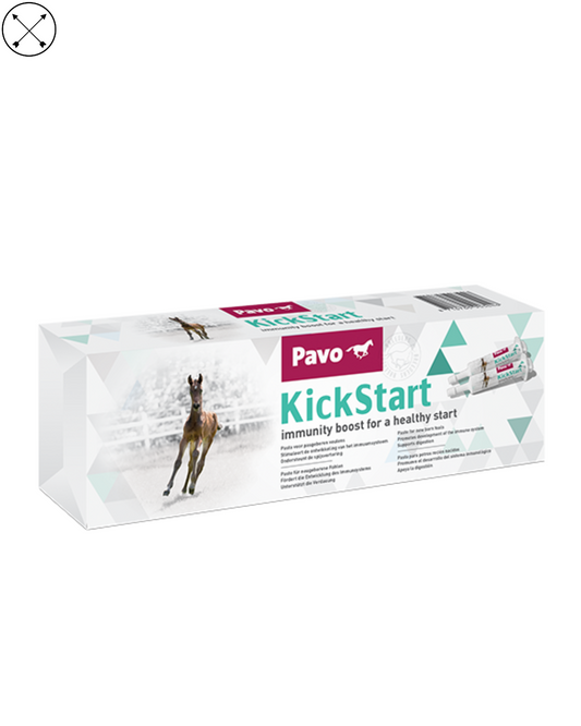 Suplemento Pavo KickStart para caballos – refuerzo energético y sistema inmune para potros y animales débiles