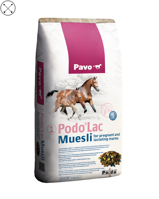 Pavo Podo Lac Muesli – pienso completo para yeguas en gestación o lactancia con fórmula Podo®